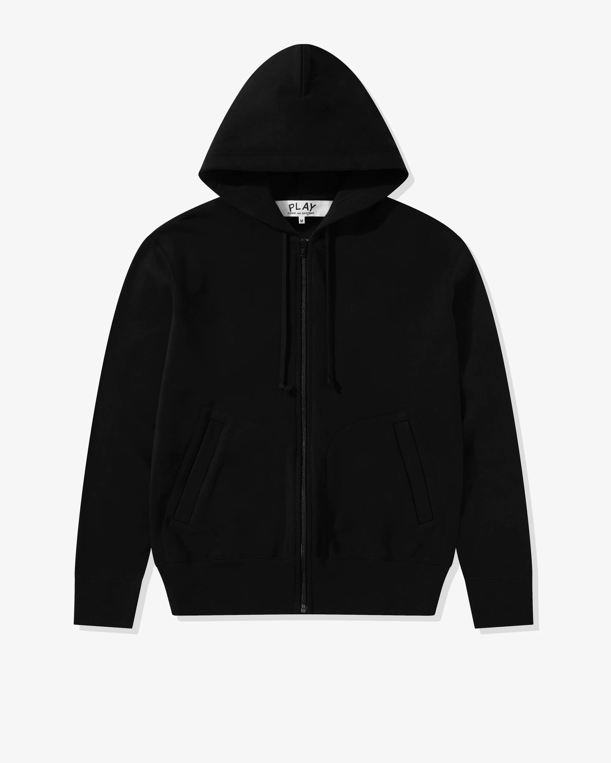 Play Unisex Reverse Red Heart Zip Hooded Sweatshirt Black