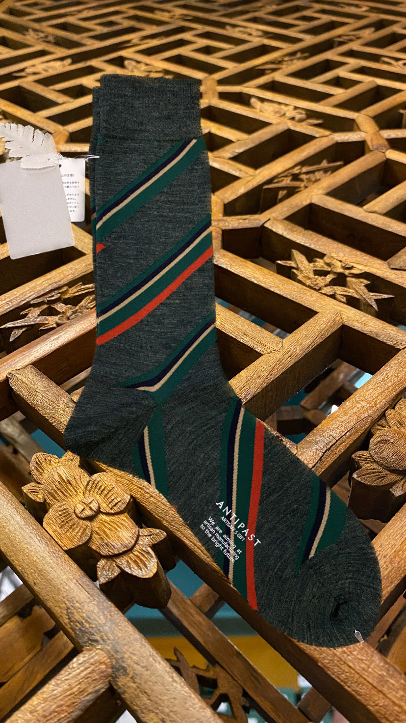 ANTIPAST Regimental Green socks
