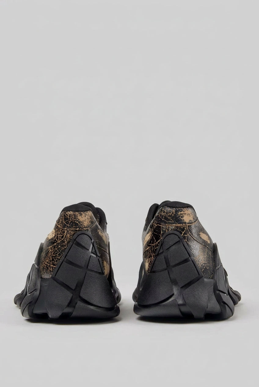 Camper Lab Tormenta Black & Brown Leather Sneakers