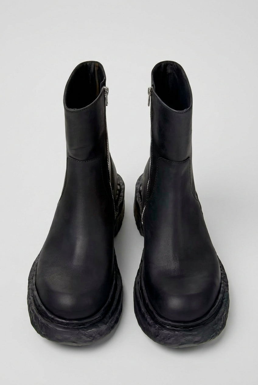Camper Lab Vamonos Black Nubuck Ankle Boots