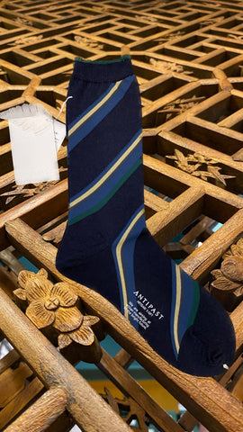 ANTIPAST Regimental navy socks