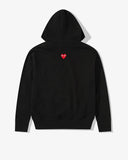 Play Unisex Reverse Red Heart Zip Hooded Sweatshirt Black