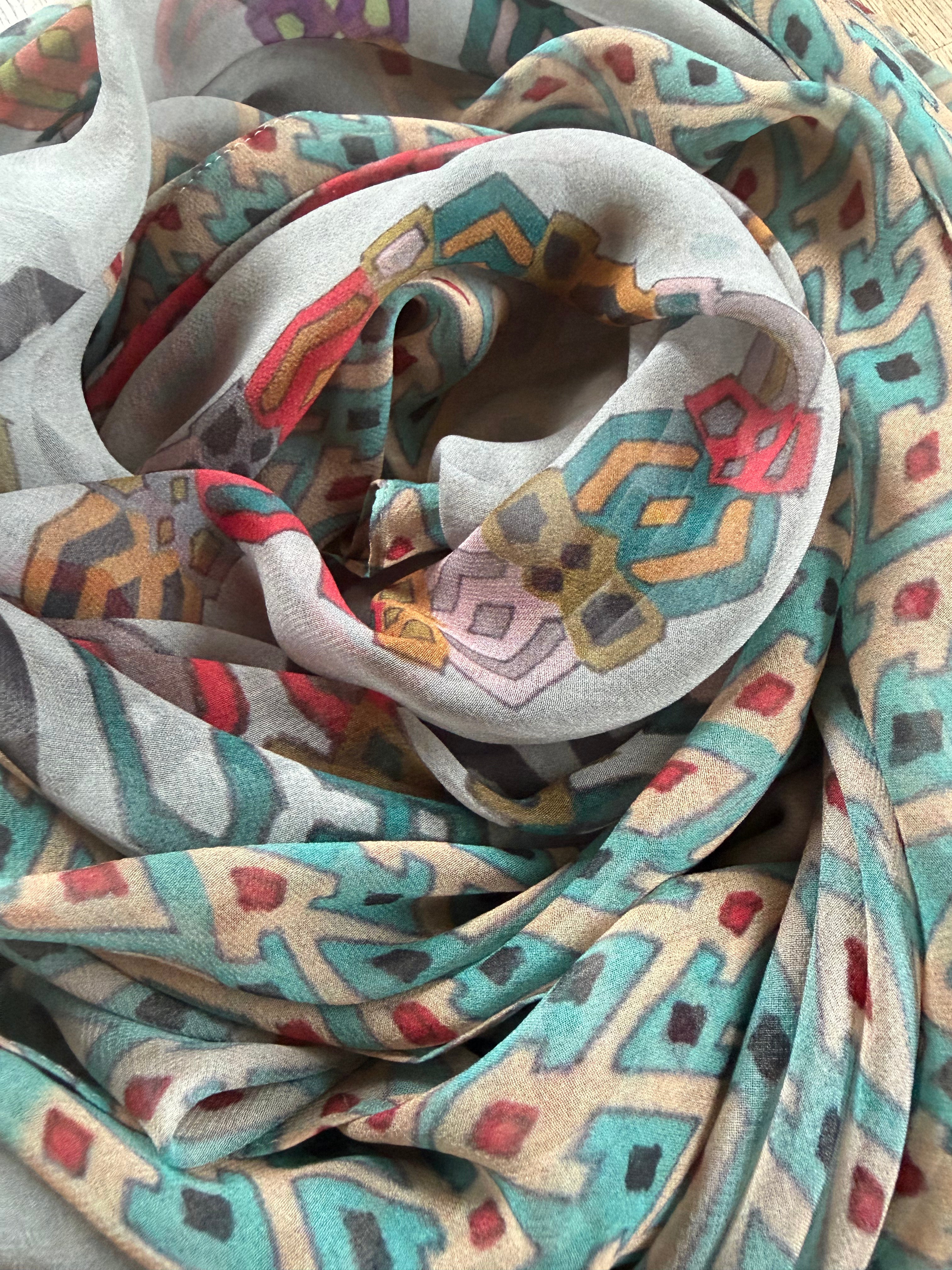 Scarf - Light blue Harly kyssir Sporrof