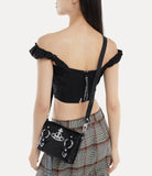 KIM Crossbody black croc paten