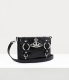 KIM Crossbody black croc paten