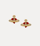 New Diamante Heart Earrings in Gold-Crystal