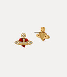 New Diamante Heart Earrings in Gold-Crystal