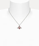 New Diamante Heart pendant Necklace in Platinum-crystal-indian-pink