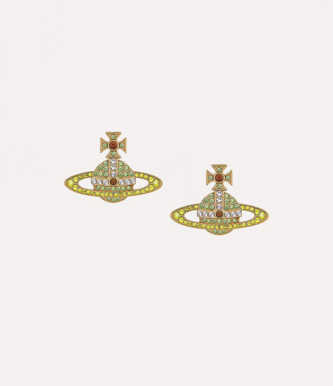 KIKA Earrings in Gold-Peridot-citrine-white