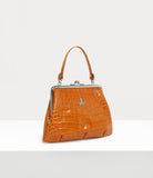 Granny Frame purse in Burnt-Orange