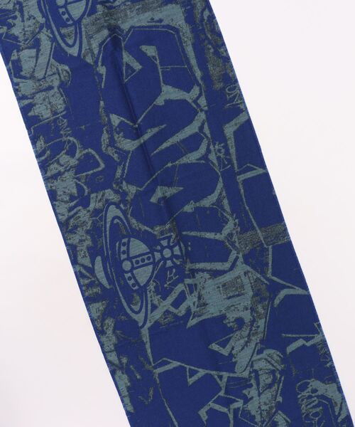 Graffiti scarf blue