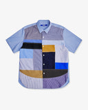 Junya Watanabe Multi Fabric Patchwork Shirt Saxon/White