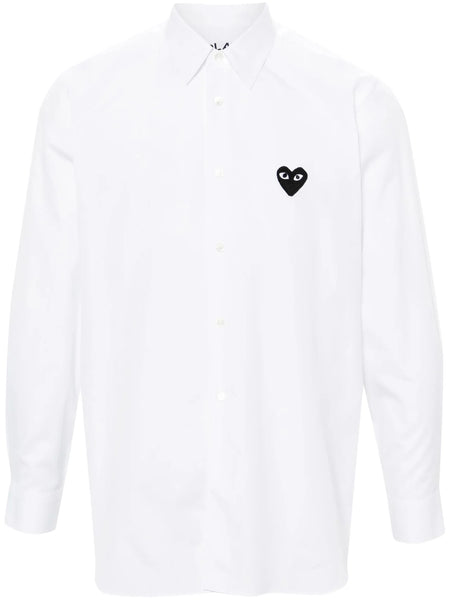 Classic heart patch shirt / white