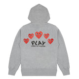 Play Comme des Garçons Zipped Hooded Sweatshirt jacket 5hearts