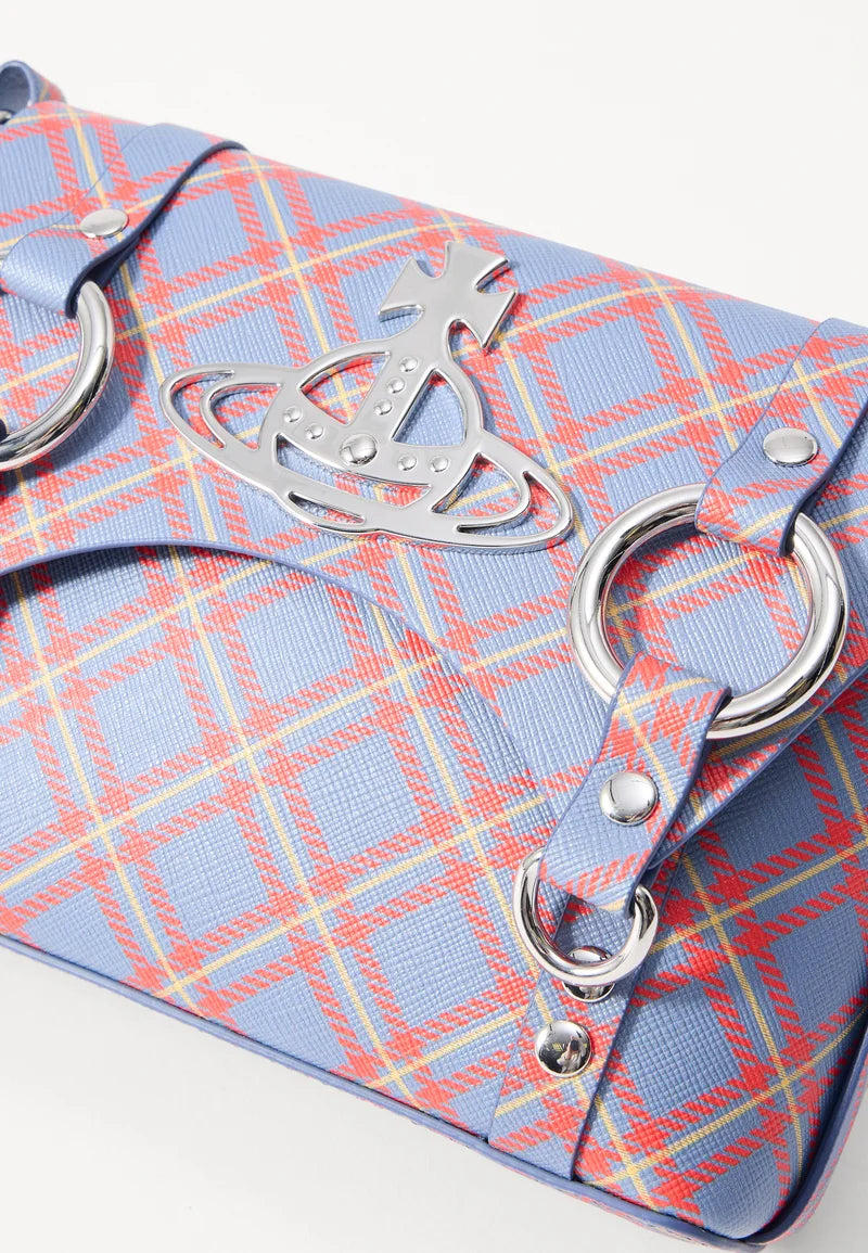 KIM Crossbody Blue/Orange Tartan