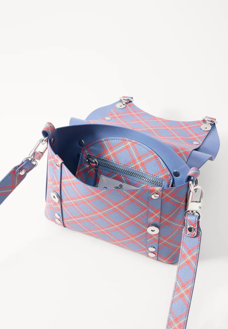 KIM Crossbody Blue/Orange Tartan