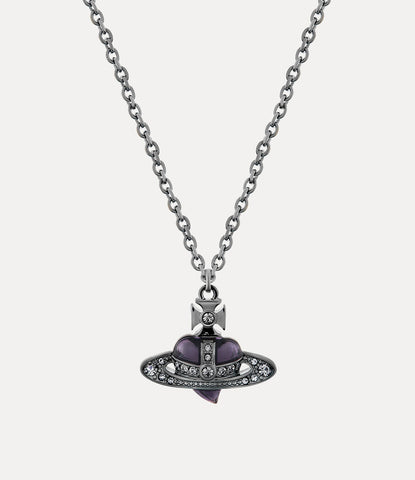 Man. Diamante Heart Pendant Necklace