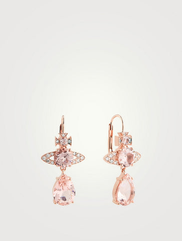 ISMENE Drop Earrings gold/peach/white