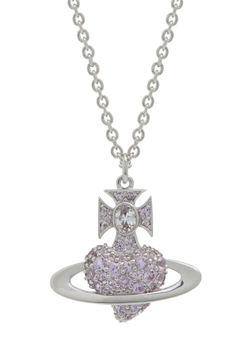 Agnatha Bas Relief Pendant Platinum/lilac/white