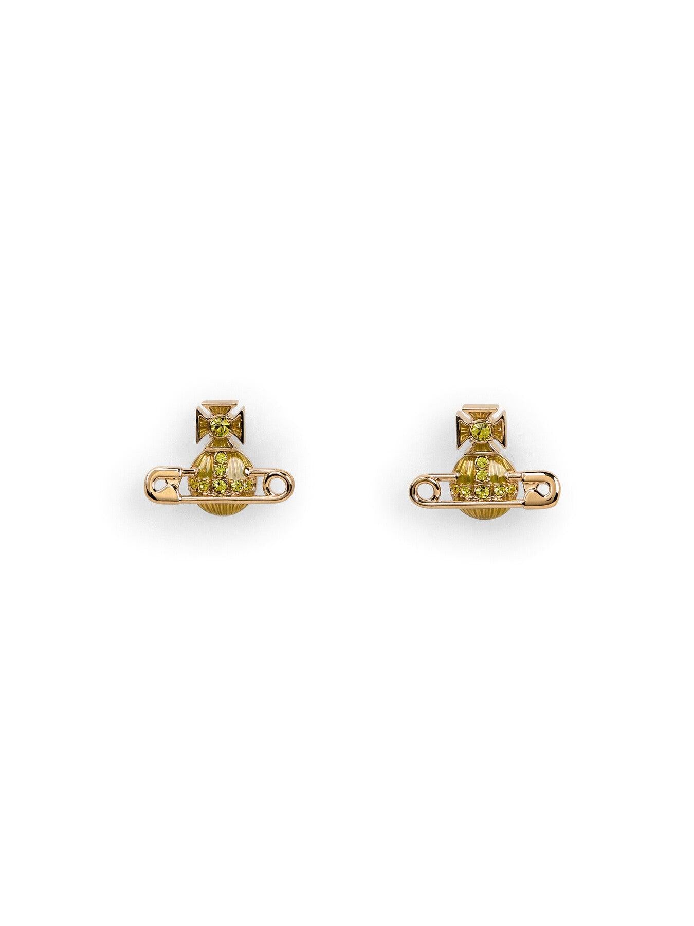 Kitty earrings gold/citrine crystal