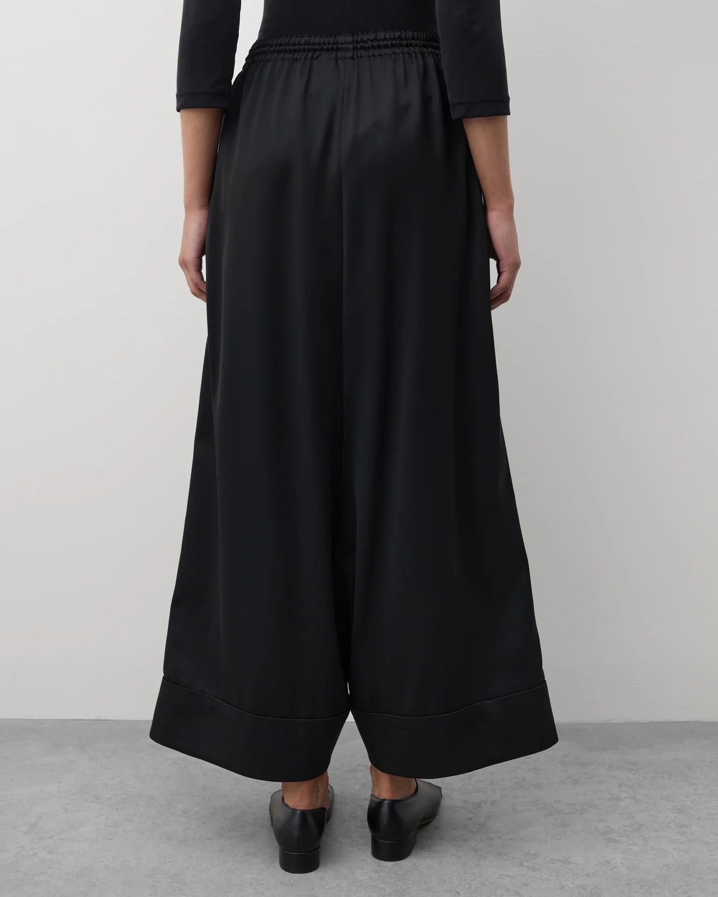 Junya Watanabe Wide Leg Cuffed Trousers Black