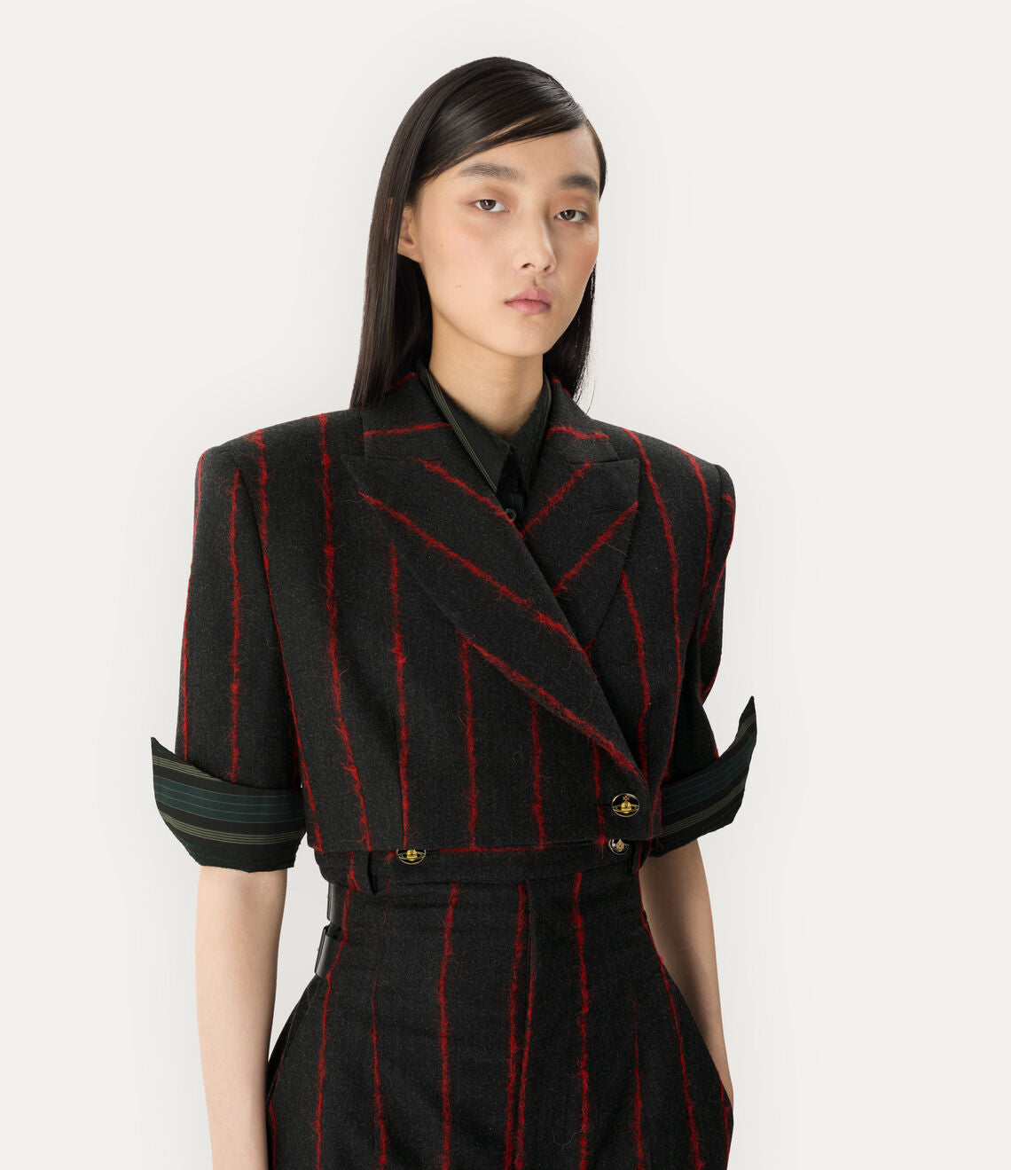 Cut Off One Button Jacket