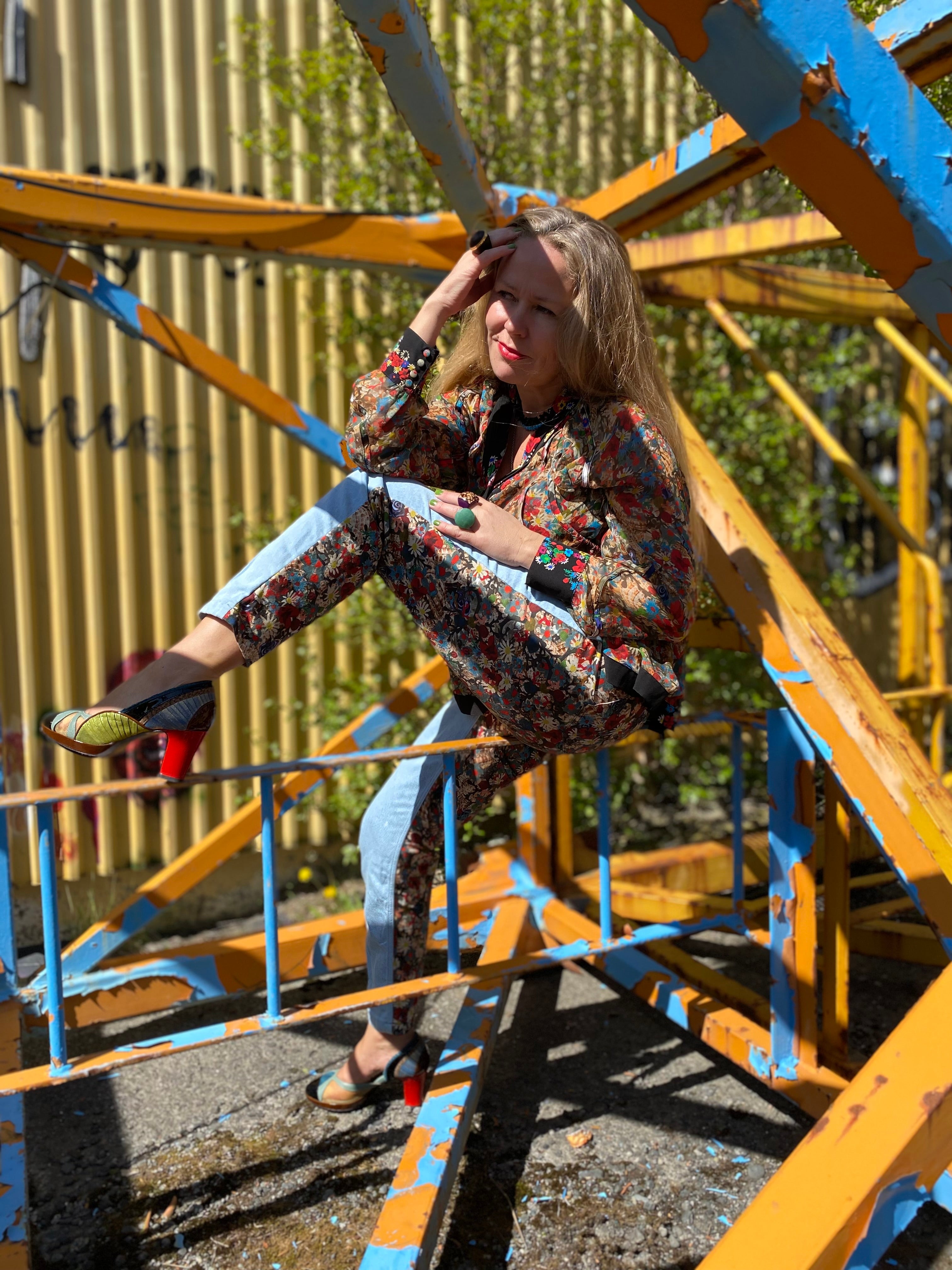 PATSY denim Pants blue/um auðugan garð að gresja
