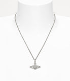 Mini bas relief pendant Platinum/crystal