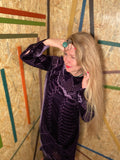 Janis- Deep Purple silk velvet