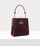 Queeny Square Frame Purse burgundy