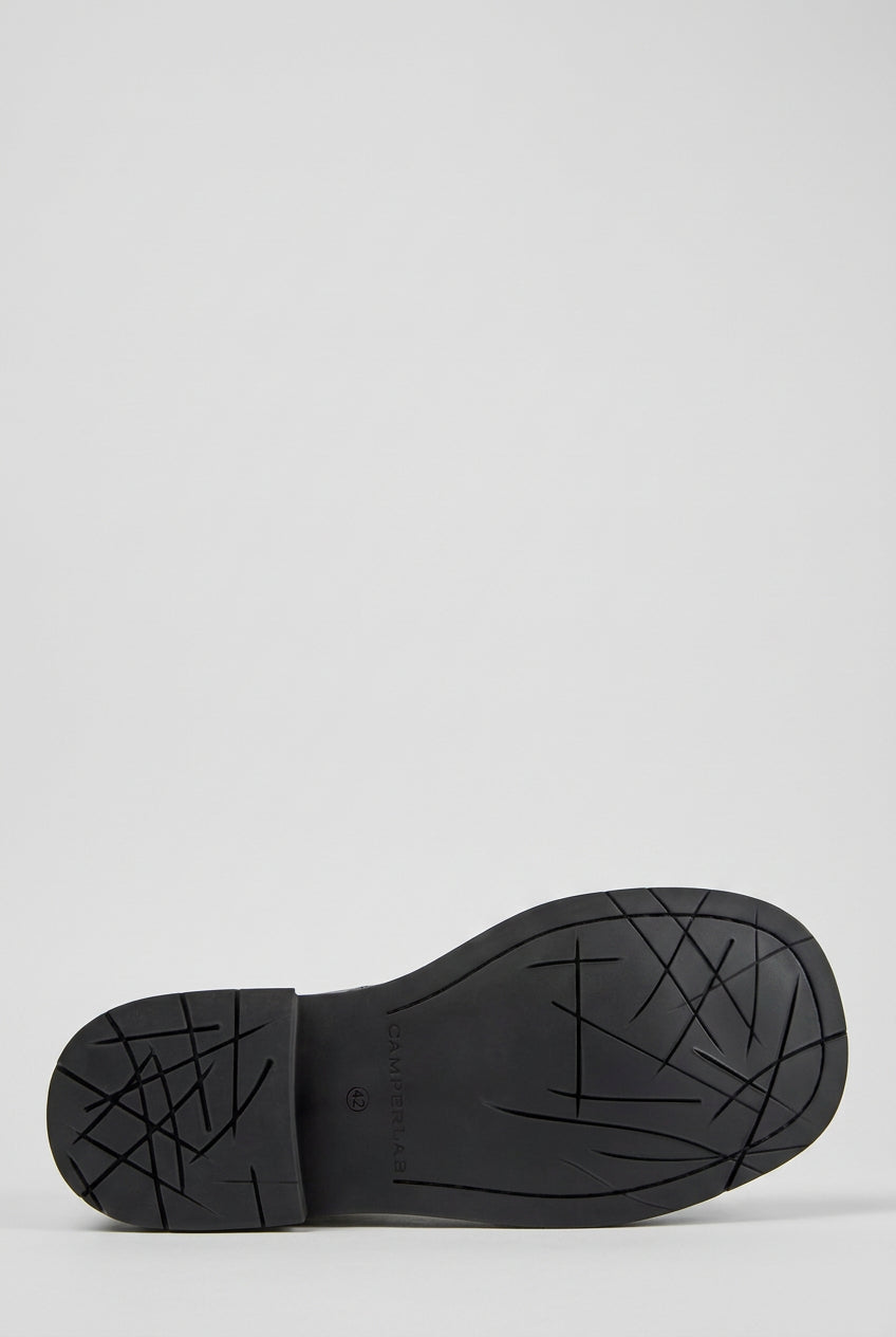 Rubber outsole of CamperLab MIL 1978 black and white leather lace-up shoes