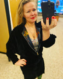 LUPITA dress Black Silkvelour