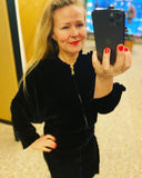 LUPITA dress Black Silkvelour