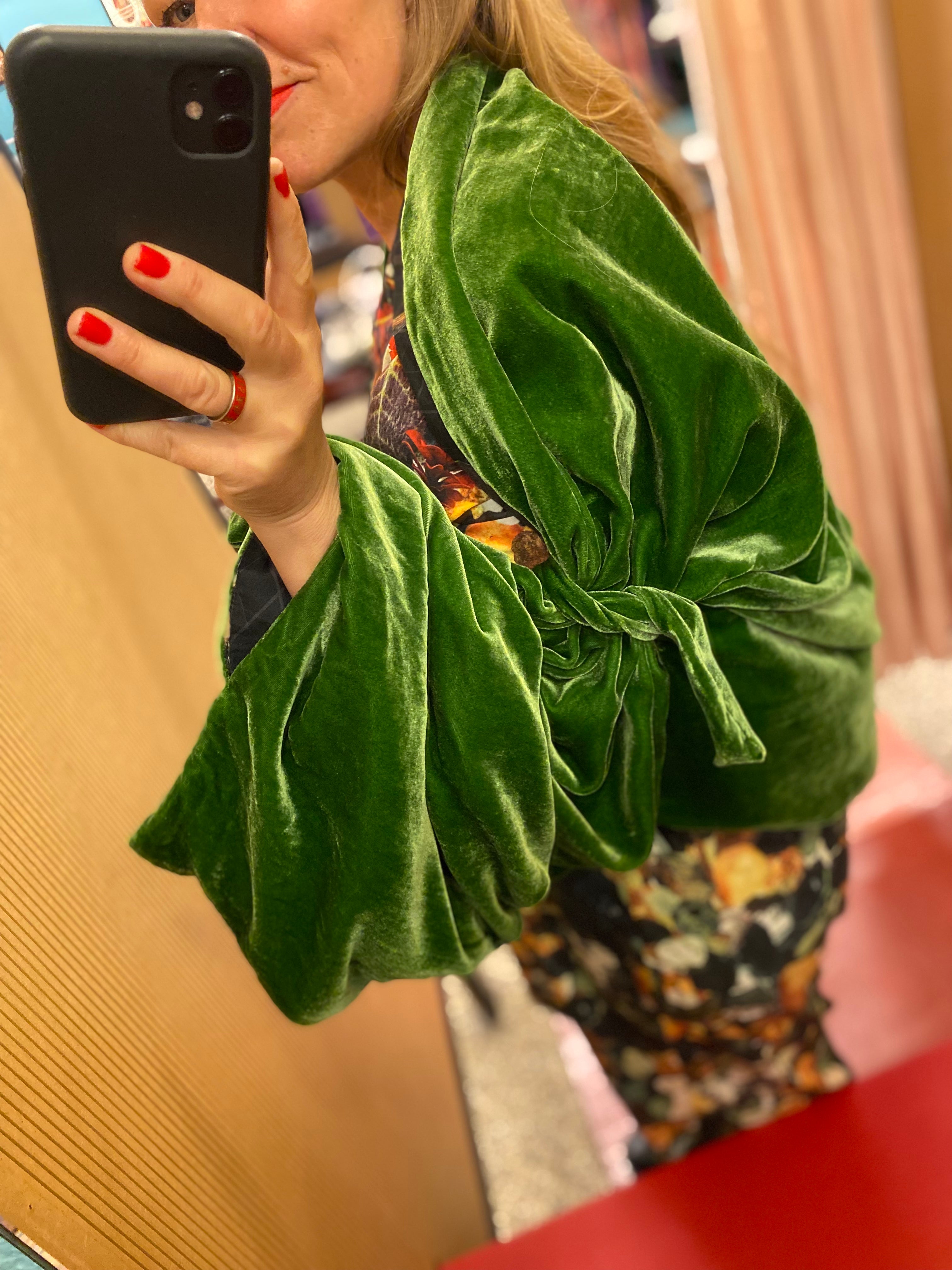 Silkvelvet scarf//sleeves