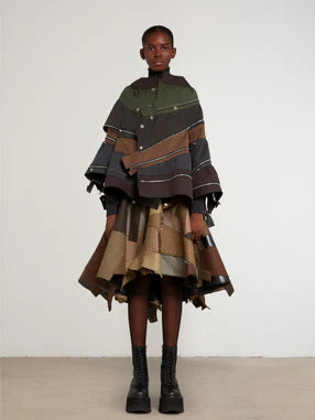 Junya Watanabe Stripe Poncho Jacket