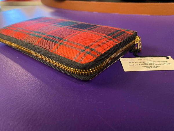 Comme des Garçons TARTAN PATCHWORK WALLET - RED