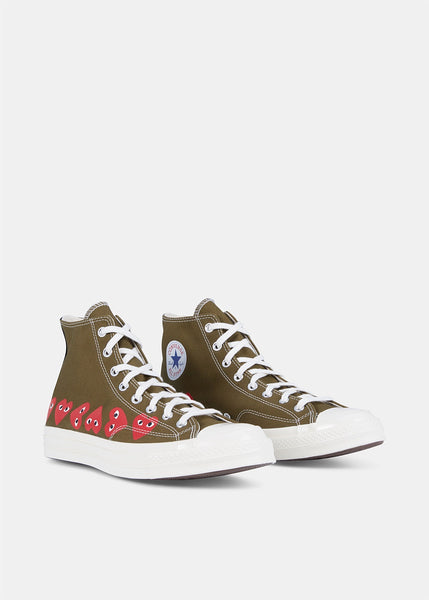 Converse Chuck Taylor multi heart 1970s high-top sneakers Kaki green