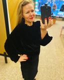 LUPITA dress Black Silkvelour