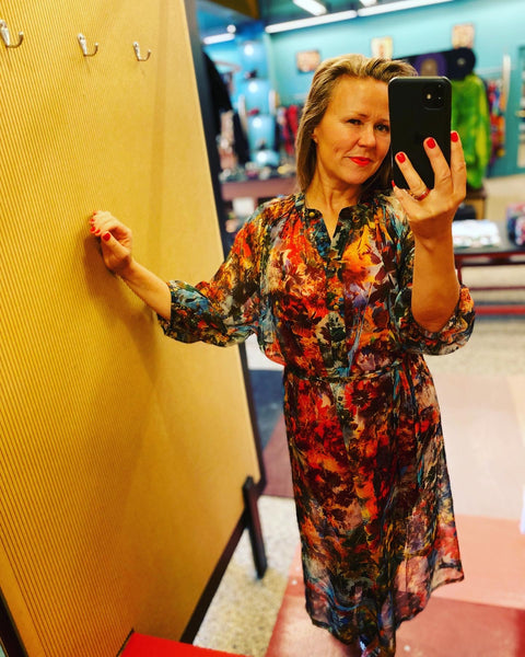 Ursula silkgeorgette Þórsmörk yellow