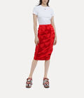 Pleat Skirt in Red Heart Stripe