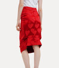 Pleat Skirt in Red Heart Stripe