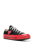 Comme des Garcons Play x Converse Low Top black with red sole