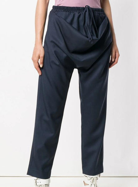 cropped drawstring trousers
