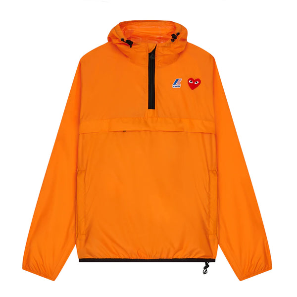 PLAY x K-WAY Half Zip JACKET ORANGE