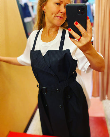 Tailored-panel Deconstructed Vest with Cotton T-shirt