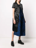 asymmetric contrasting panel dress