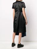 asymmetric contrasting panel dress