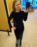 SERENA dress BLACK- velvet version