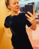 Reversible Silk Black Velour Dress