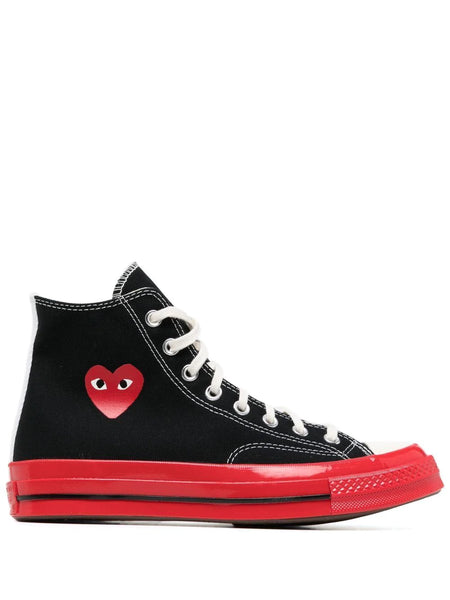 Comme des Garcons Play x Converse High Top black with red sole